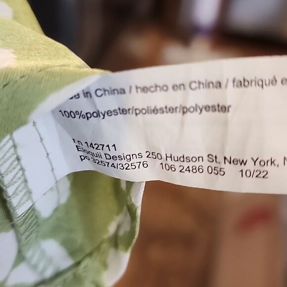 Eloquii Stylish Green Patterned Blouse size  28 euc - Picture 6 of 7